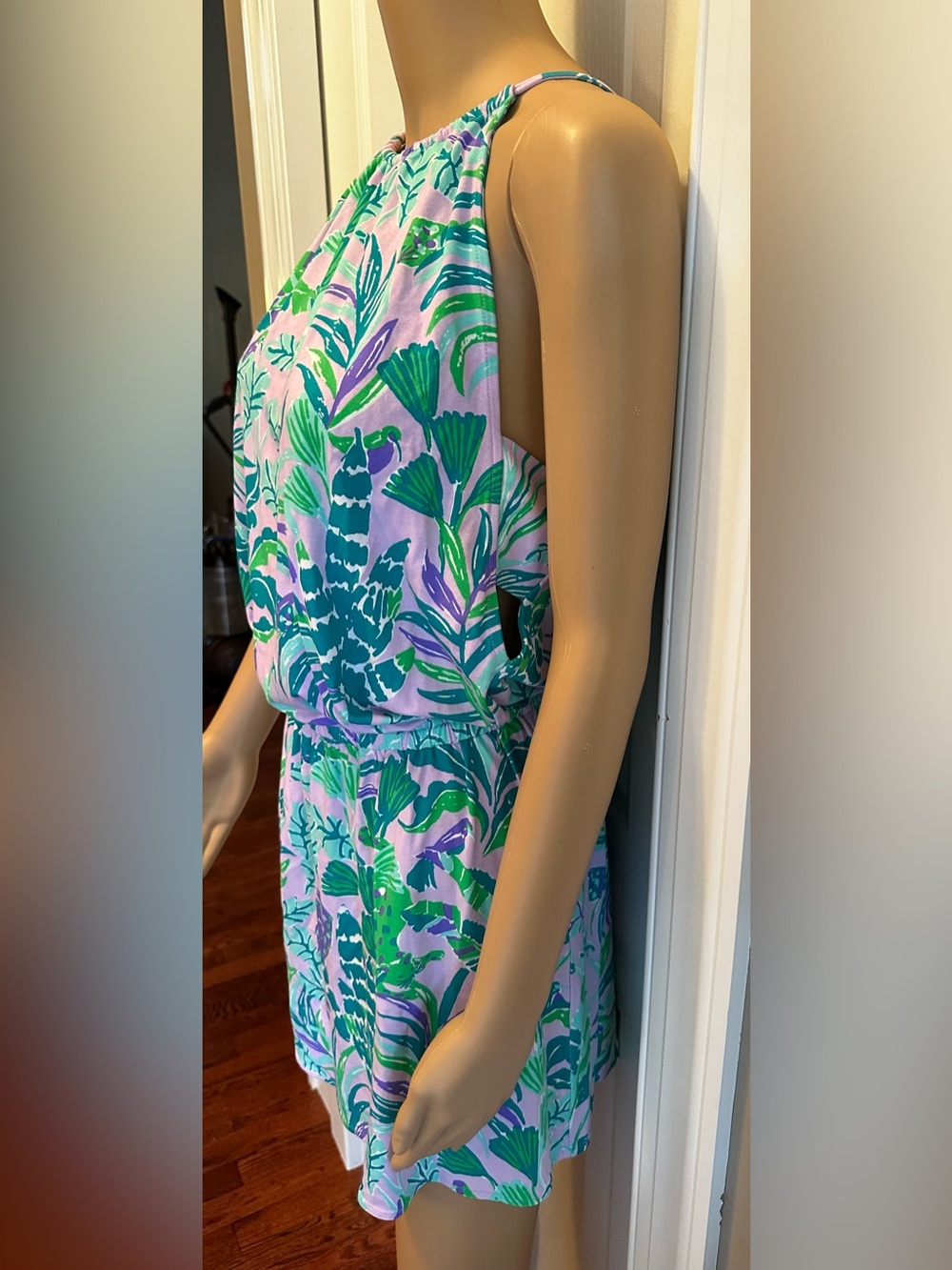 Lilly Pulitzer Gianni skort Romper in Purple Iris On The Chase - Picture 4 of 7